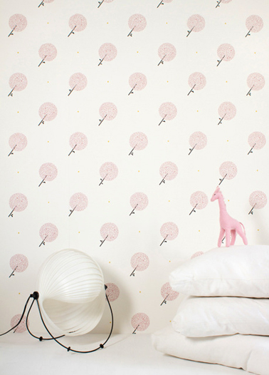 papier peint intissé motif fleur pissenlit pour chambre enfant de la collection Libertiti Parisien de Bartsch