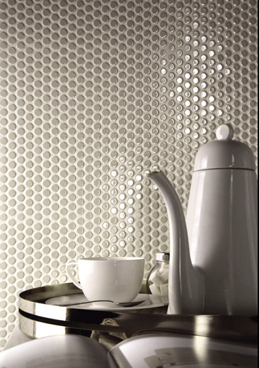 carrelage mural cuisine Mosaïque effet paillette Carrelage mural cuisine effet paillette couleur beige donnant une impression de carrelage pastille pour déco cuisine moderne