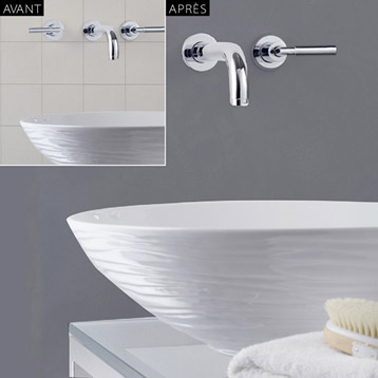 Peinture Masq'Carrelage peindre du carrelage et cacher les joints Dans la cuisine ou la salle de bain, peindre sur du carrelage et cacher les joints avec Masqu'Carrelage de Maison Déco