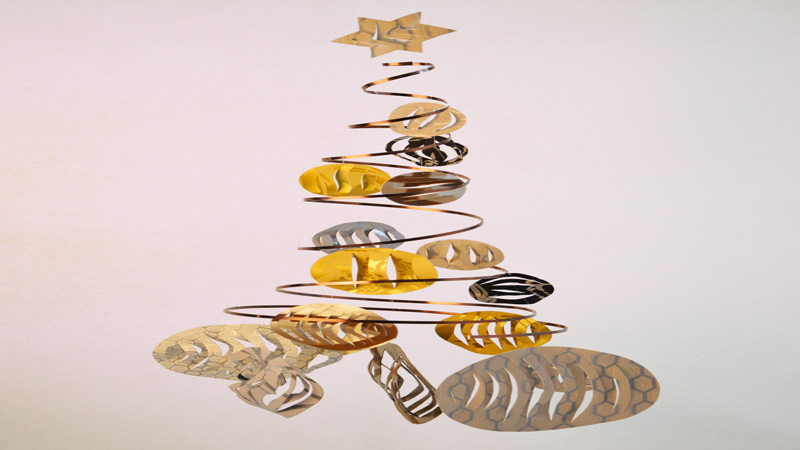 DIY pour fabriquer un sapin de Noël à suspendre dans le salon ou en décoration de la table de Noël