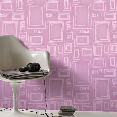 Rose et gris une union sans faille pour la déco de la maison ! Papier peint Cadres Graham & Brown