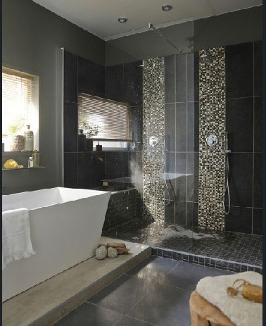 salle de bain avec douche italienne