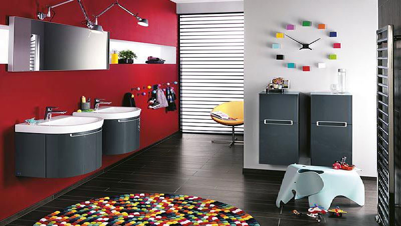 Déco couleur rouge peinture et idée décoration par pièces Décoration salon gris et rouge
