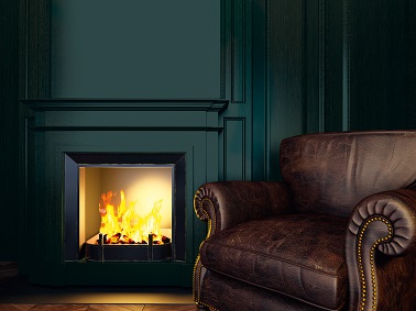 "Kale" une teinte tirant sur le vert, intense salon - Peintures 1825 Un esprit très châtelain se dégage de ce coin de feu. La couleur "Kale" intense sur les murs et la cheminée fait entrer cet espace du séjour dans une profondeur luxueuse. Tirant sur le vert, cette teinte modernise les pièces anciennes et leur permet de prendre un relief tout particulier. Peintures 1825 Collection Theodore – « Kale » ref. 2060 – inspired by Kure Bazaar.