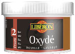 Pot patine effet oxydé pour meuble, boiserie et objet deco en bois. Capacité : 0.25L Prix : 11€ Vente en grandes surfaces de bricolage.