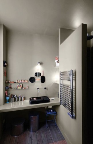 Peinture salle de bain couleur vert Eucalyptus Tollens Collection Mise en Teinte chez Castorama