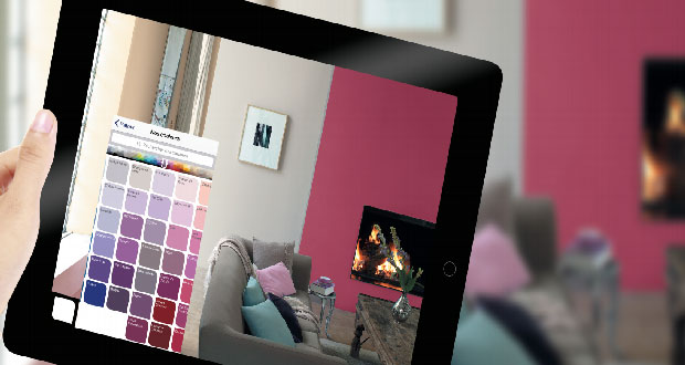 Une innovation dans le monde de la peinture d’intérieur lancée par Dulux Valentine. Un simulateur permettant de visualiser et tester une ou plusieurs couleurs en direct dans la pièce à repeindre afin être sûr de son choix avant d’acheter sa peinture.