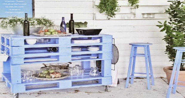 Bar De Jardin Et Desserte à Faire En Palette Bois Deco Cool