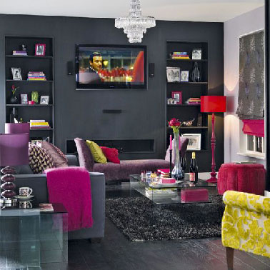 Quelle couleur avec du gris anthracite dans sa déco ? Décor Salon Mur