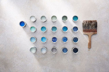 Les 21 nouvelles teintes de bleu du nuancier de la collection capsule Blue de la peinture Little Greene