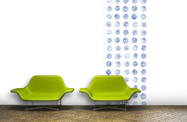 Papier peint design Points Bleus collection 2015 Scenolia