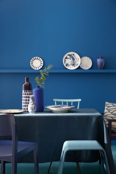 Peinture bleu 21 nuances pour les murs avec little greene Peinture bleu nuit chambre