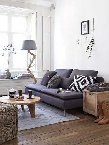 Déco petit salon style scandinave moderne Décoration salon style nordique