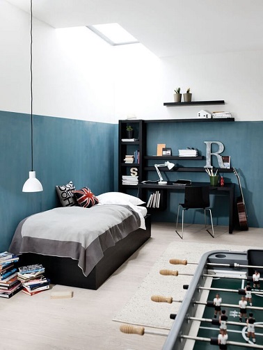 Chambre ado garçon 11 déco de chambres dans le coup Peinture bleu nuit chambre