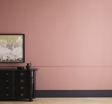 Une couleur rose tendre poudré peinture Zoffany Tuscan Pink