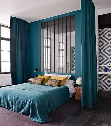 Quelle couleur pour une chambre parentale au top ? Peinture bleu nuit chambre