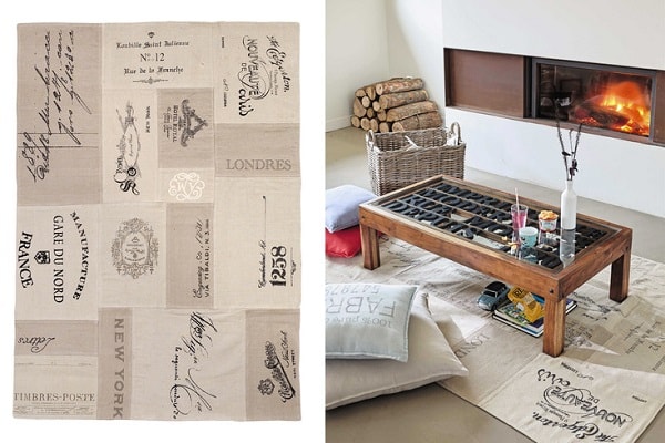 Un tapis imprimé à poil court pour une déco originale.