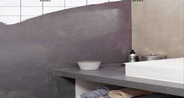 Béton ciré sur carrelage conseils pour faire en mural et sol Cuisine décor Beton