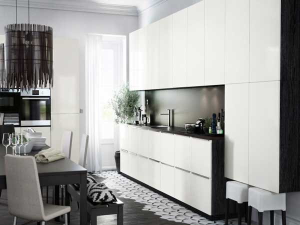 La cuisine ouverte inspire les collections ikea et castorama Cuisine moderne ouverte sur le salon