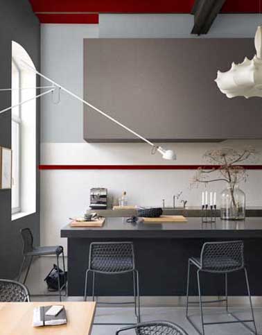 Peinture gris anthracite et gris perle deux couleurs déco Peinture tableau cuisine