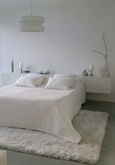 Un tapis douillet dans une couleur claire donnera une ambiance cocooning à votre chambre. Choisit dans une matière épaisse et claire, il réchauffe la pièce