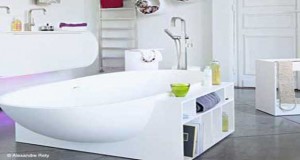Pour un rangement salle de bain optimisé gain de place, Petit meuble, étagères coulissantes, rangement sous baignoire et lavabo, porte-serviette, des idées astucieuse pour un rangement de salle de bain au top