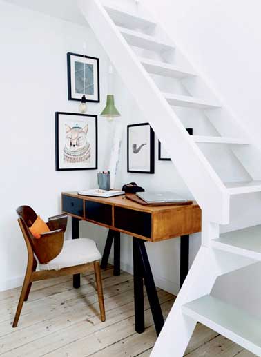 Aménager un petit espace sous escalier sympa Rangement pour petit appartement
