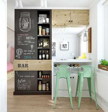 15 déco cuisine avec un coin repas malin Deco cuisine avec table intégrée