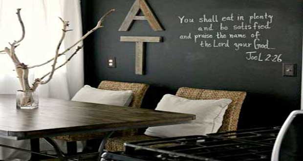 7 idées déco pour s'amuser avec de la peinture tableau noir Cuisine table idées Pratique de