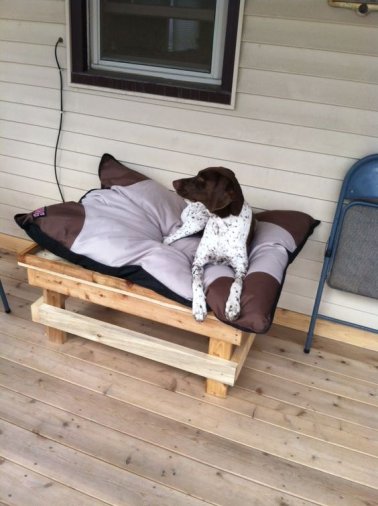 Lits pour chien en palette bois à réaliser soi même Matelas banquette idee