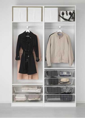 Dressing à composer à partir de la série armoire dressing Pax d'Ikea