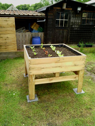 Avec des palettes, on peut faire un carré de jardin ultra original pour accueillir le potager ! Et quand il est surélevé, ça éloigne les petites bêtes. Pratique ! 