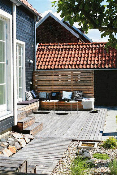 10 idées déco terrasse à l'aménagement canon Idées Terrasse Banquette