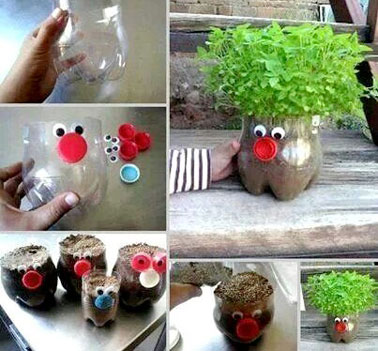 Réutiliser les bouteilles plastiques, une astuce sympa pour se créer une déco intérieure originale et unique avec des pots de fleurs autant loufoques qu'inimaginable.