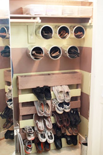 LOVE !T STORE !T Armoire Pliante 10 Étagères Chaussures - Meuble Rangement Tissu Gris 60x40x175cm