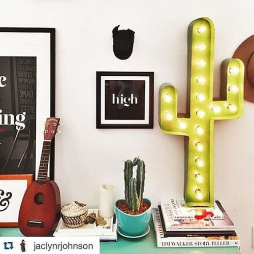 Grande lampe de bureau cactus, à l’américaine