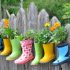 Bottes pots de fleurs