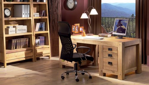 Bureau en bois massif chêne huilé