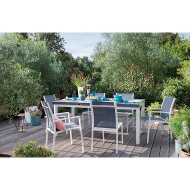 Salon de jardin en aluminium