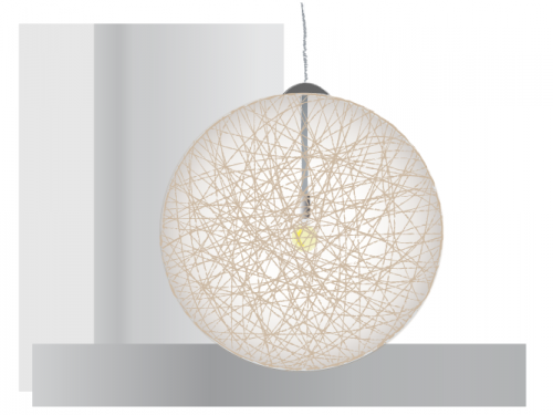 Suspension-boule en ficelle, luminaire vintage fait main