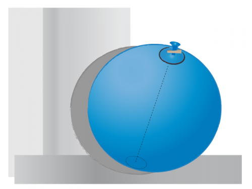 Ballon gonflé fermé par une pince à linge