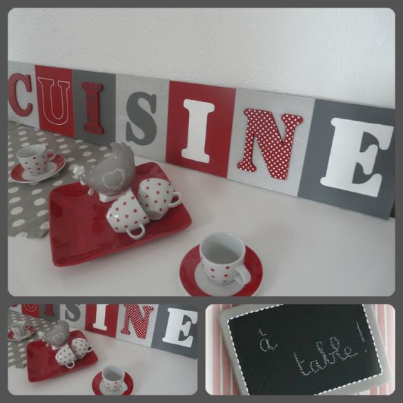 Lettres décoratives en cuisine