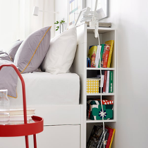 BRIMNES tête de lit avec rangement blanc 146 cm 28 cm 111 cm 140 cm