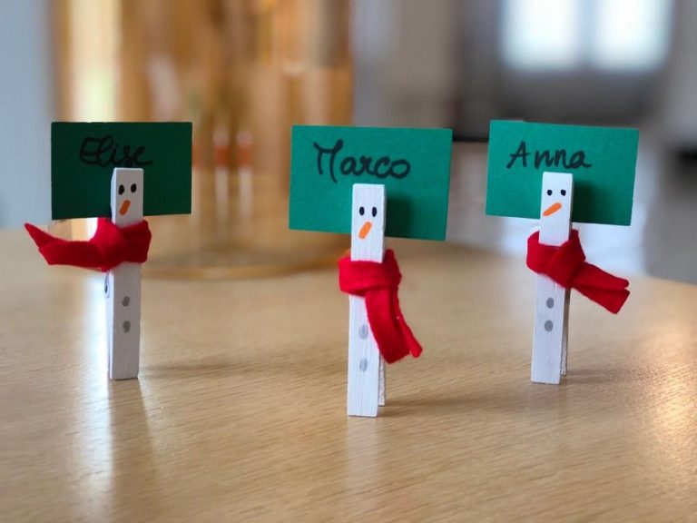 Noël 10 idées de marqueplaces à faire soimême pour vos tables